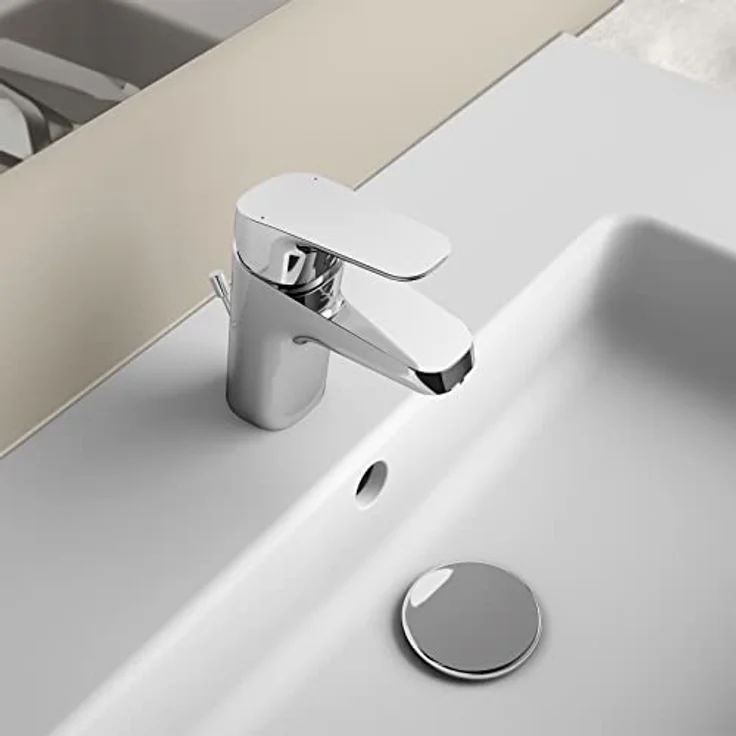 Ideal Standard CeraFlex Waschtischarmatur B1708AA, Chrom mit Metallablaufgarnitur und starrem Gussauslauf – Bild 6