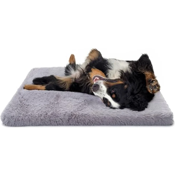 Paco Home Hundebett Katzenbett Flauschig Hundekissen Donut Hundedecke Hund Katze Hundekörbchen Katzenkorb Waschbar, Grau, 80x120 cm – Bild 1