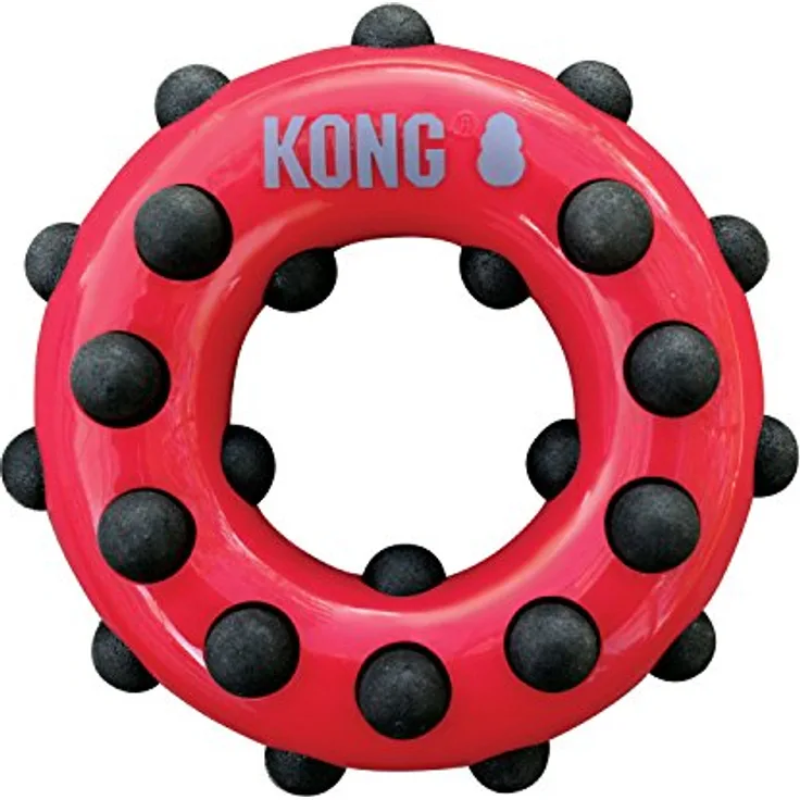 KONG – Dotz Circle – Hundespielzeug zum Kauen und zur Zahnreinigung – Für Große Hunde