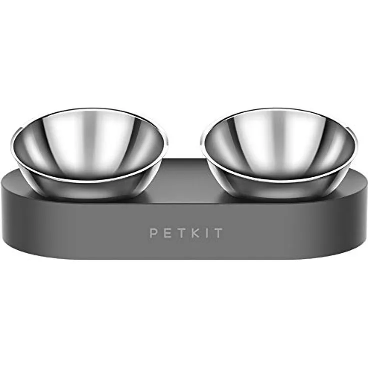 PETKIT Fresh Nano Metal 15° Adjustable Pet Feeding Bowl Double Silver