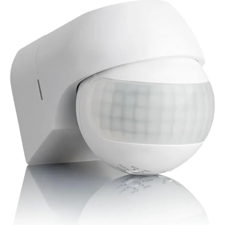 SEBSON® Bewegungsmelder Aussen IP44, Aufputz, Wand Montage, programmierbar, Infrarot Sensor, Reichweite 12m / 180°, LED geeignet, schwenkbar, 3-Draht
