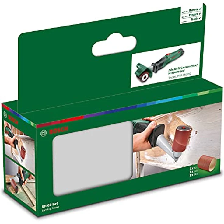 Bosch 60 mm Schleifhülsen Set Körnungen 80, 120 und 240 - Preisvergleich – Bild 3