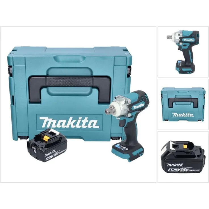 Makita DTW 301 M1J Akku Schlagschrauber, 18 V 330 Nm, Brushless, inkl. 1x 4,0 Ah Akku, Makpac Koffer, ohne Ladegerät