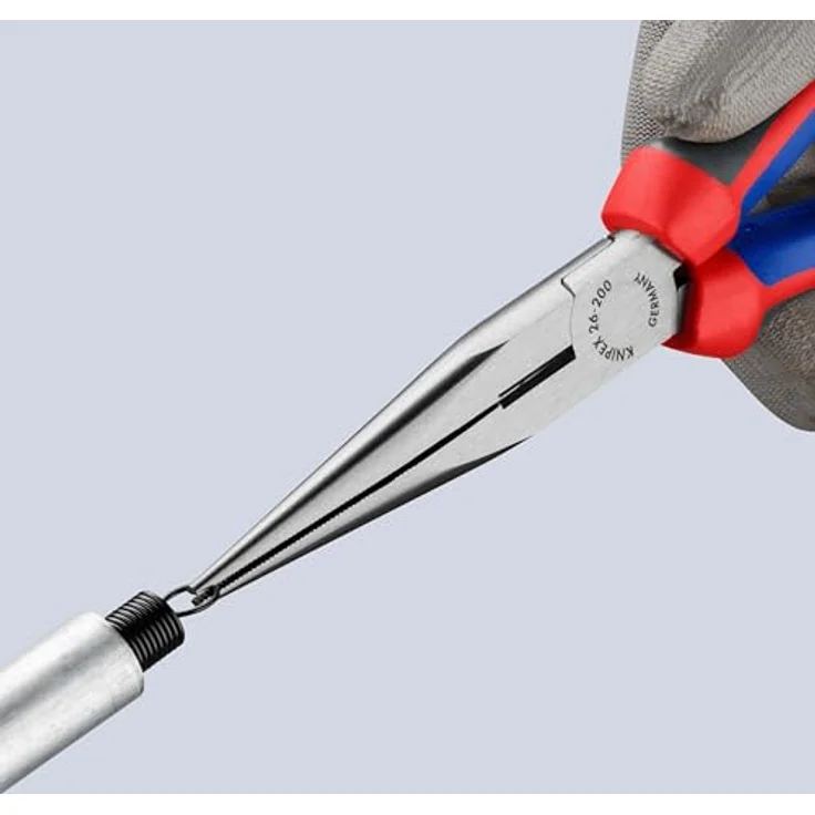 Knipex 26 12 200 Flachrundzange mit Schneide ? Storchschnabelzange – Bild 2