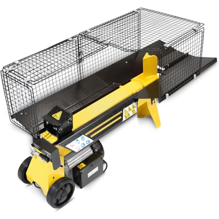BAMATO Holzspalter HO-7E mit Elektroantrieb, 7 Tonnen Spaltkraft, 52 cm Spaltgutlänge, 25 cm Durchmesser, inkl. Untergestell, vorbefüllt mit Hydrauliköl – Bild 7