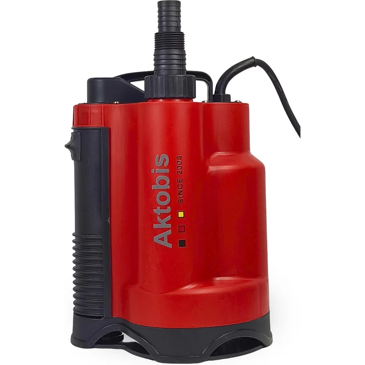 WDH Schmutzwasserpumpe WDH-SP750, 750 W Tauchpumpe mit Schwimmerschalter, rot, Fördermenge 13.000 l/h