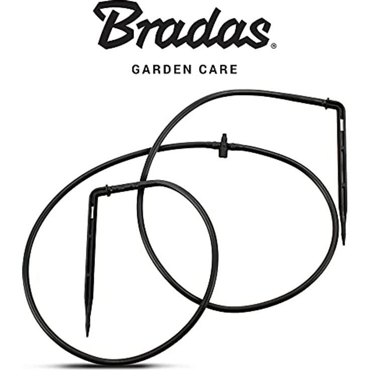 BRADAS® Bewässerung Tropfer Set, 25 Stück Micro Pfeil Dripper mit 50 cm Schlauch & Doppeladapter, UV-beständig, 70% Wassereinsparung für Topfpflanzen und Garten – Bild 3