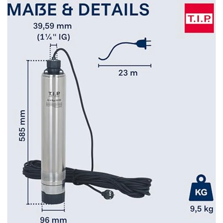 T.I.P. AJ 4 Plus 55/50 30104 Tiefbrunnenpumpe – Bild 7