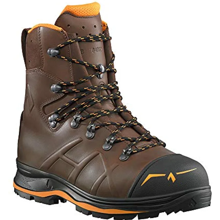 Haix Trekker Mountain 2.0, Sicherheitsschuhe Schnittschutzstiefel S3, 45, geöltes Nubukleder, GORE-TEX® wasserdicht, metallische Schutzsohle