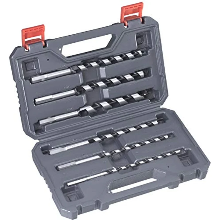 kwb 042290 Schlangen-Bohrer Satz, 8-teiliges Holz-Bohrer Set 8, 10, 12, 14, 16, 18-mm in Kunstoff-Koffer – Bild 2