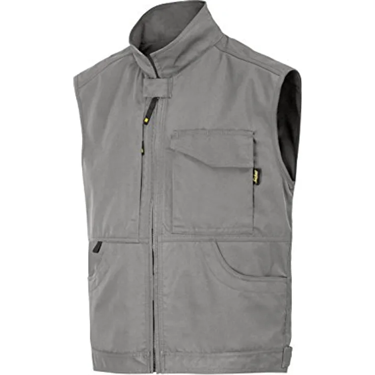 Snickers Workwear Service Weste, Größe XL, grau, schmutzabweisendes Material, ideal für Industriewäsche