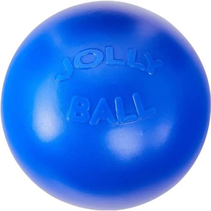 Holland Animal Care Jolly Push-n-Play Ball, unverwüstliches Hundespielzeug aus beissbeständigem Polyethylen, blau – Bild 7