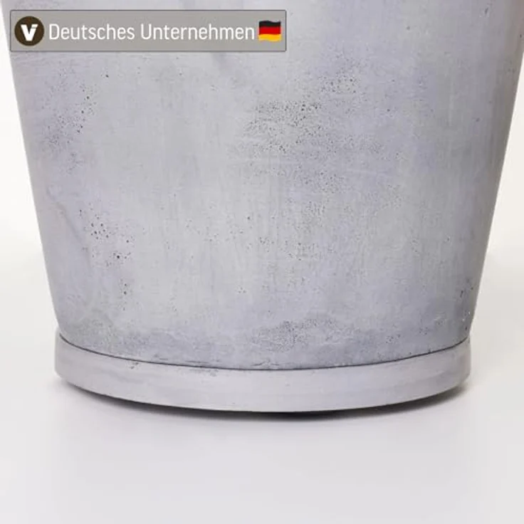 VIVANNO Pflanzenroller rund Movo Grau, Untersetzer mit Rollen aus Kunststein, Ø28 cm, wetterfest, Tragkraft bis 50 kg – Bild 5