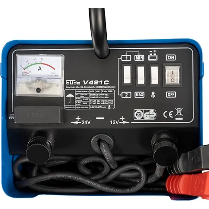 Güde 12V-24V Batterieladegerät Automatik Batterielader V 421 C Starthilfe – Bild 3