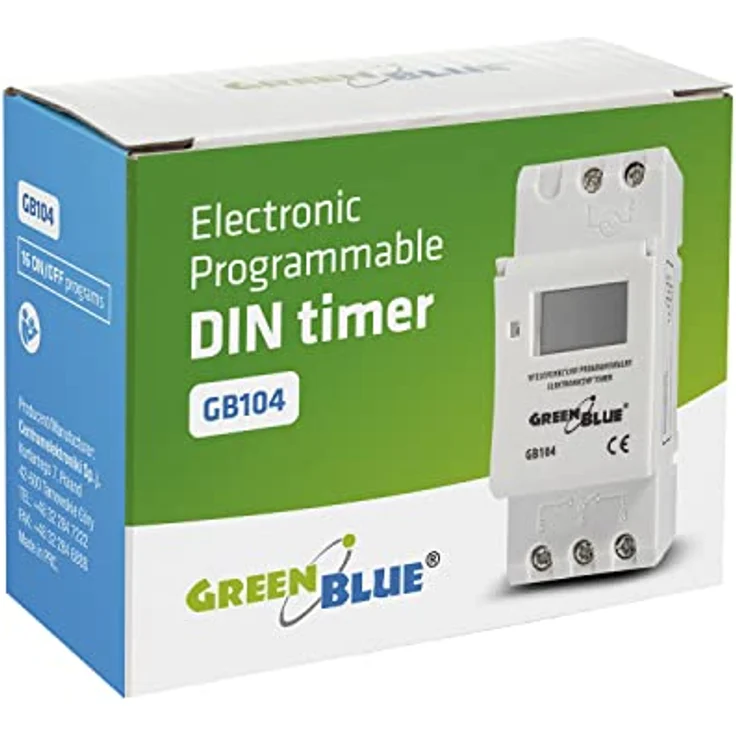GreenBlue Zeitschaltuhr GB104, DIN-Schiene LCD Timer mit 16 Tagesprogrammen, max. 240 Programme, bis 16 A Belastbarkeit – Bild 4