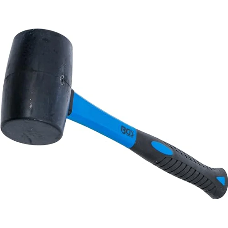 BGS 1961 | Gummihammer mit Fiberglasstiel | schwarzer Kopf | Ø 60 mm | 500 g – Bild 2