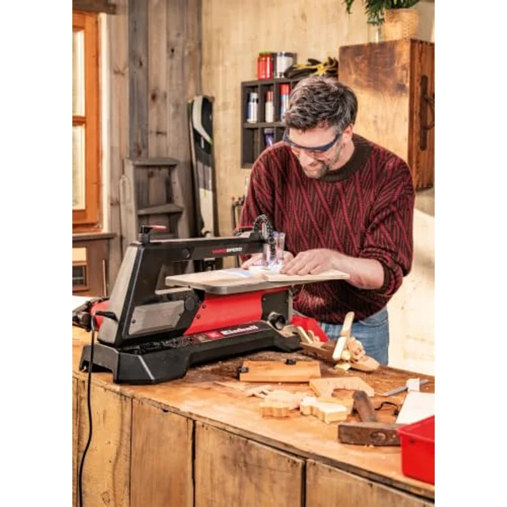 Einhell TE-SS 406 Vario FP, Dekupiersäge 130W mit neigbarem Arbeitstisch und LED-Beleuchtung – Bild 2