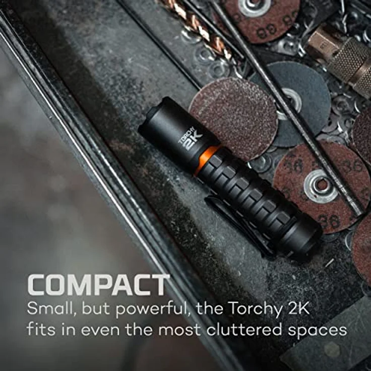 NEBO Torchy 2K, USB-C wiederaufladbare Taschenlampe & Arbeitsleuchte mit 5 Lichtmodi, bis zu 30 Stunden Betriebsdauer, abnehmbarer Taschenclip, wasserfest – Bild 4