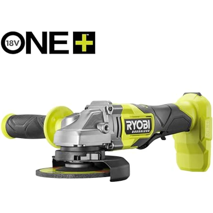 Ryobi RYOBI 18 V ONE+ Brushless Akku-Winkelschleifer RAG18BL-0, leistungsstarker bürstenloser Motor, 125 mm Scheibendurchmesser, ohne Akku & Ladegerät – Bild 2