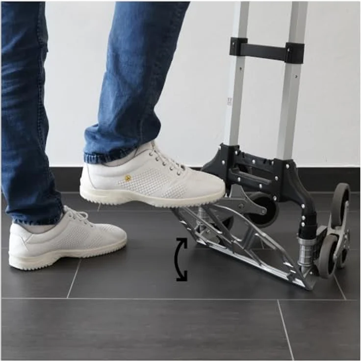 Dönges Treppensteiger-Sackkarre, klappbar, bis 75 kg Traglast, schwarz/grau, vielseitig einsetzbar – Bild 4