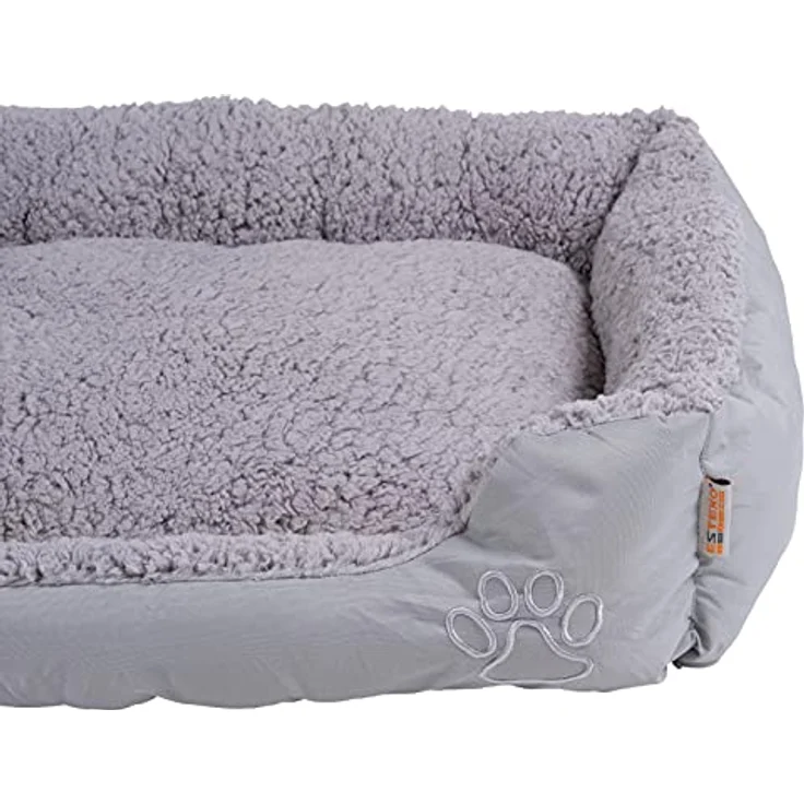 Hundebett Hundekissen Haustierbett 60x48x18 cm Hundekorb Tierbett Hundesofa Grau – Bild 4