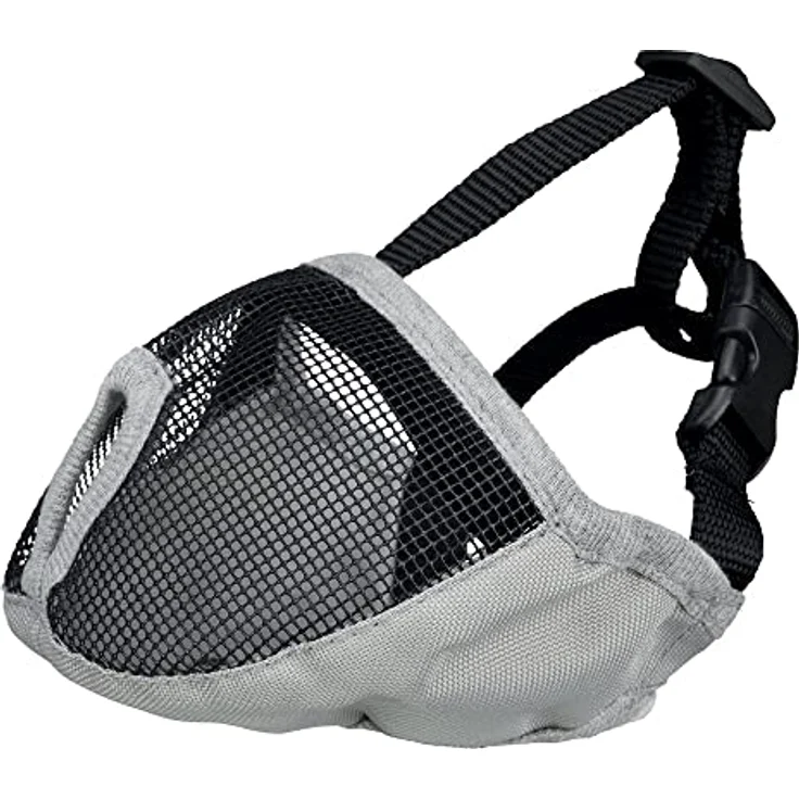 Trixie 17627 Maulkorb für kurznasige Rassen, Polyester, S–M, grau – Bild 1