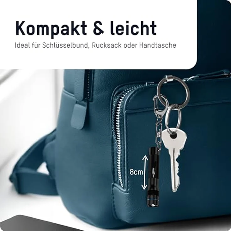 ANSMANN Taschenlampe mini für Schlüsselbund, superhelle LED mit 90 lm, ultrakompakt, robust & leicht, ideal für Notfälle & Outdoor-Aktivitäten – Bild 2