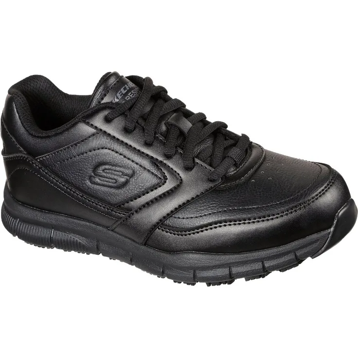 Skechers NAMPA WYOLA Berufsschuh Schnürschuh für Gastronomie,Pflege mit komfortabler Innensohle, schwarz