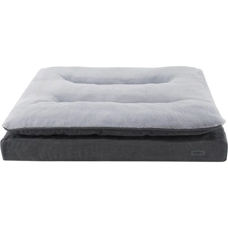 Nobby Tierkissen Hundekissen Komfort Vara grau/hellgrau, orthopädisch mit Anti-Rutsch-Noppen