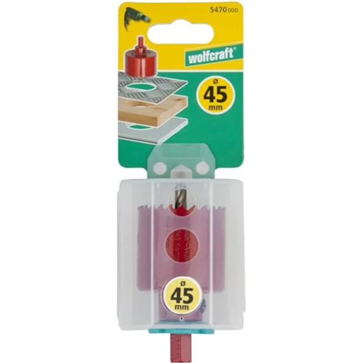 Wolfcraft 5470000 1 Lochsäge BiM ø 45 mm inklusiv Schaft und Bohrer – Bild 4