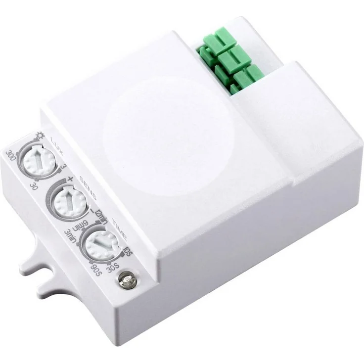 LEDmaxx Mikrowellen-Bewegungsmelder, Erfassungsbereich 15 m, 180°/360° Erfassungswinkel, einfache Wand- und Deckenmontage