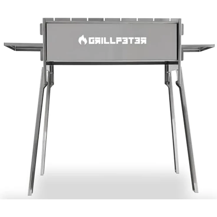 Grillpeter Mangal Izmir Steckmangal, 2 mm Edelstahl Schaschlikgrill für Holzkohle – Bild 2