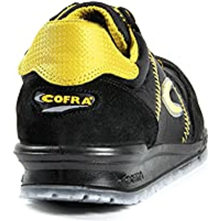 Cofra Owens S1P Sicherheitsschuh, Schwarz/Gelb, mit stoßfester Zehenkappe und rutschfester Sohle, Größe 41 – Bild 3