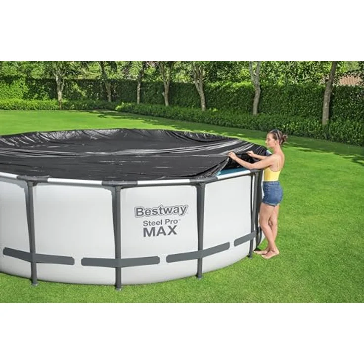 Bestway Abdeckplane, für Frame Pool Ø549 cm und Stahlwand Pool Ø549 cm – Bild 3