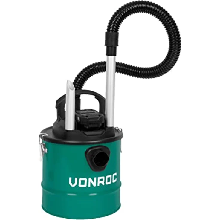 VONROC Kabelloser Aschesauger, 20 V, 12 l Behälter, Blasfunktion, HEPA Filter waschbar, für Kamin und Werkstatt – Bild 2