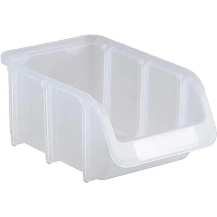 hünersdorff 672700 Lagersichtbox, bruch- und formstabil, transparent, 3 Stück (B x H x T: 165 x 100 x 75 mm)