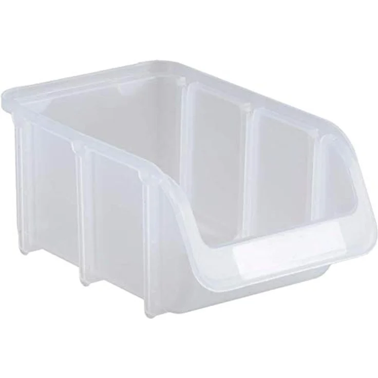hünersdorff 672700 Lagersichtbox, bruch- und formstabil, transparent, 3 Stück (B x H x T: 165 x 100 x 75 mm)