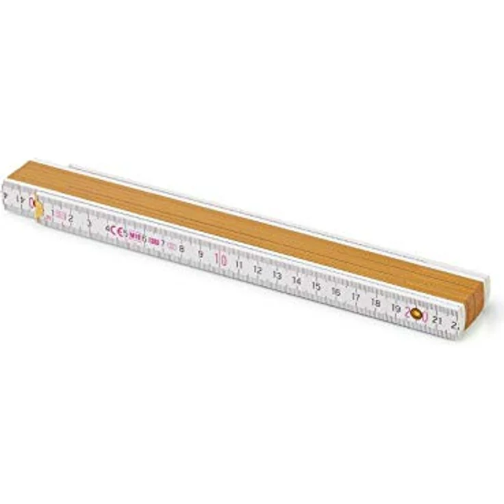 M Metrie BLOCK 52 Zollstock 2m mit Duplex-Teilung, EU-zertifiziert, aus Buchenholz, 5er Farbenmix, personalisierbar – Bild 5