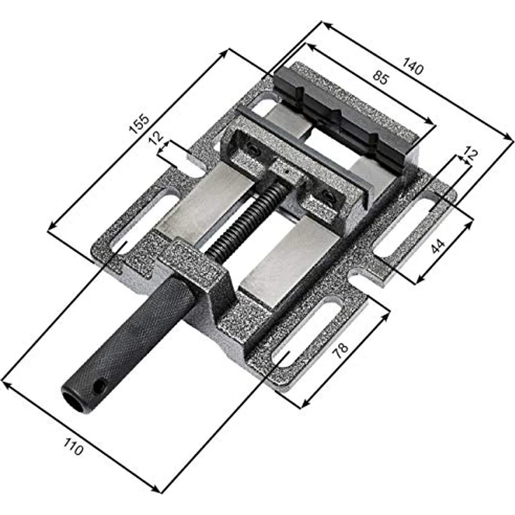 WABECO Bohrmaschinenschraubstock Backen-B.85mm Spann-W.70mm WABECO – Bild 3