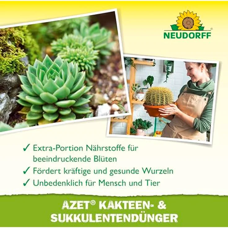 Neudorff Azet Kakteen- & SukkulentenDünger, Bio Dünger 250 ml für 50L Gießwasser, 100 % organisch und vegan mit Dosierbecher – Bild 4