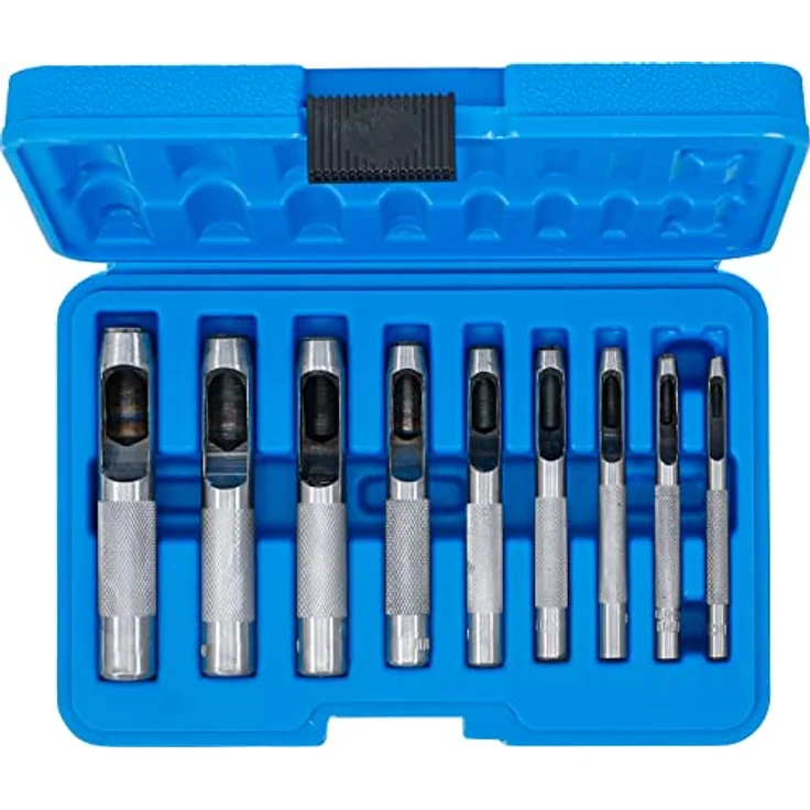 BGS technic Bohrer- und Bitset 565, Kunststoffkassette mit Locheisen 3-12 mm, 700 g – Bild 5