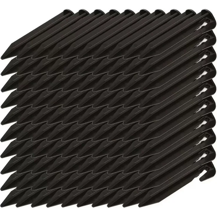 AccuCell Mährobotermesser 100x, Haken, Nägel und Erdanker für Begrenzungskabel, schwarz, kompatibel mit Mähro