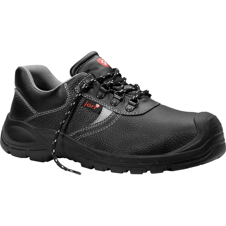 JORI Sicherheits-Halbschuh BASIC II S3 SR, Rindleder, Größe 41, schwarz, durchtrittsicher und kraftstoffbeständig