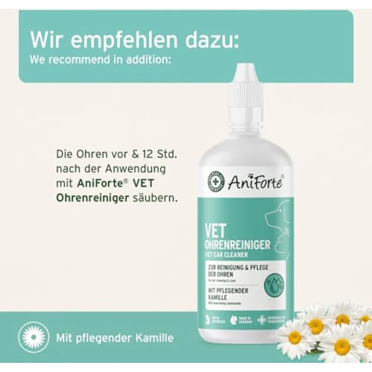 AniForte Ohrmilbenöl für Hunde, Katzen & Nagetiere 50ml – Effektive Ohrentropfen bei Juckreiz & Milben – Bild 5