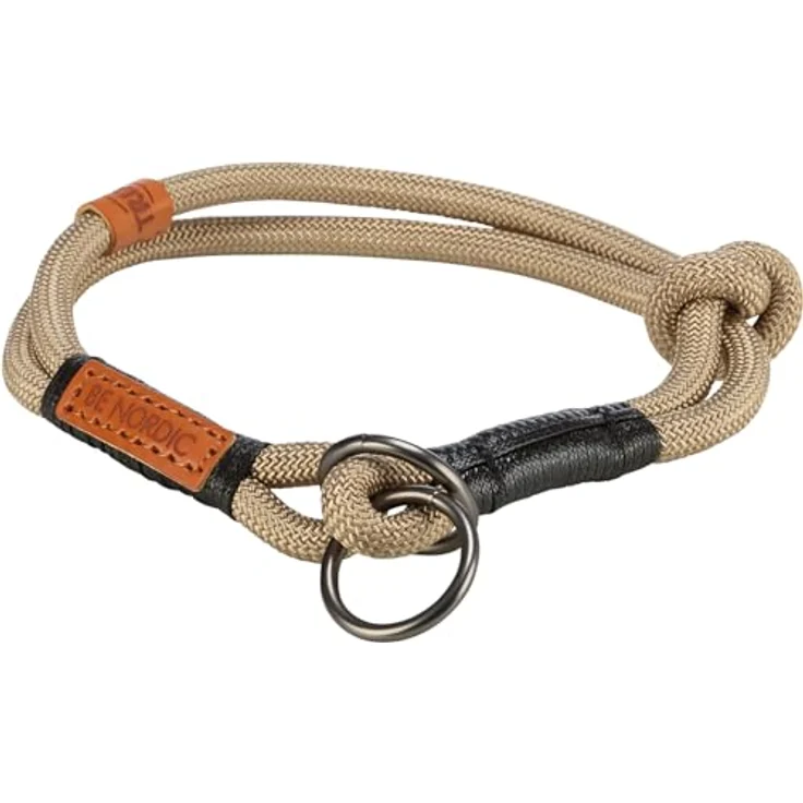 TRIXIE Zug-Stopp Hundehalsband BE Nordic L Sand/schwarz– bequemes Hundehalsband große Hunde mit Zugbegrenzung - robust & elegant – 17284 – Bild 2