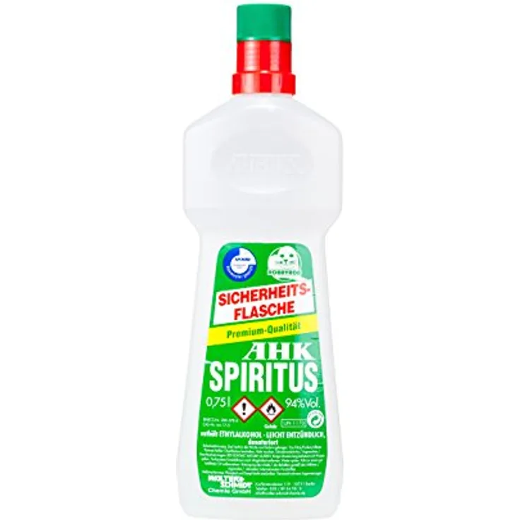 Robbyrob AHK Spiritus, Geruchsneutraler Anzünder, 0,75 L, Weiß, 9,5 x 5,5 x 28,5 cm