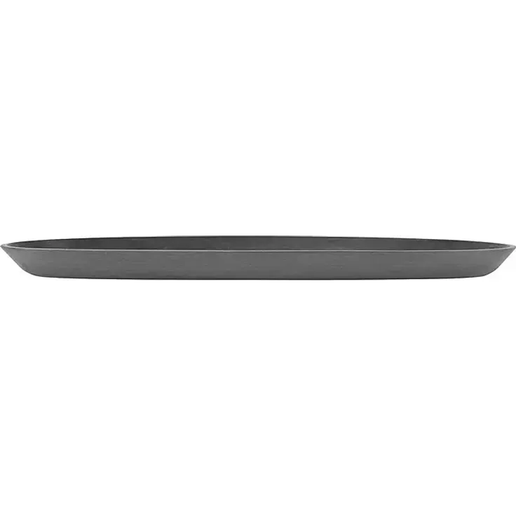 Ecopots Sofia Blumentopf-Untersetzer Lang, 49,4 x 13,6 x 3 cm, Kunststoff, Grau, elegantes Design zur Auffangen von überschüssigem Wasser