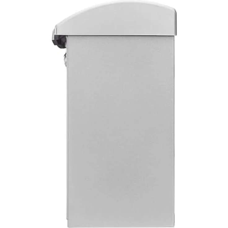 BURG-WÄCHTER Briefkasten mit aufklappbarem Regendach, A4 Einwurf-Format, EU Norm EN 13724, Verzinkter Stahl, Olymp 916 Si, Silber – Bild 4