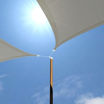 Sonnensegel Rechteck 1x2,8 M – UV-Schutz Für Garten, Balkon & Terrasse, Hellgrau