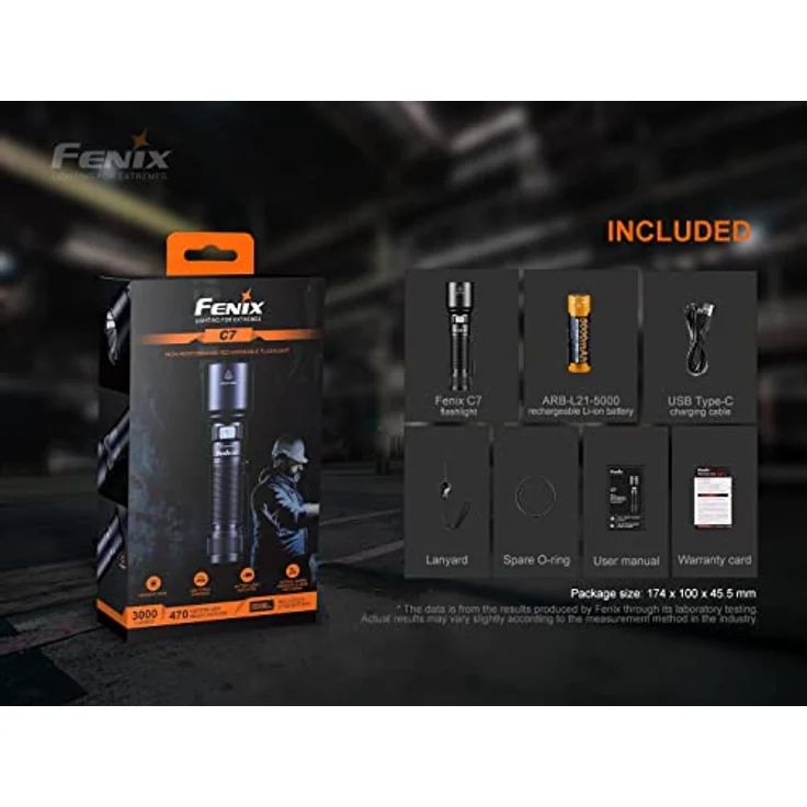 Fenix C7 LED Taschenlampe mit USB Anschluss – Bild 5